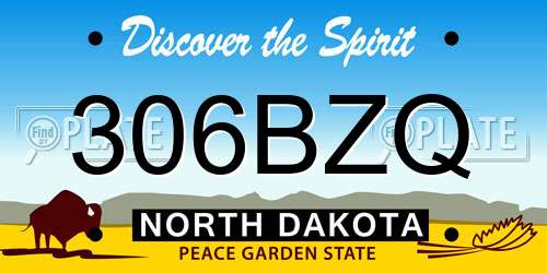 306BZQ North Dakota License Plate