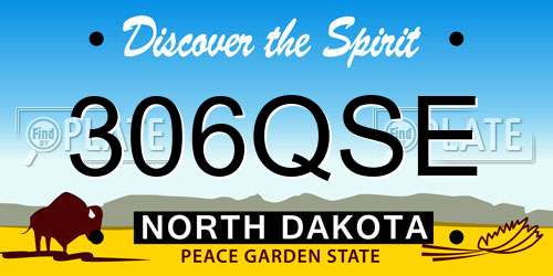306QSE North Dakota License Plate