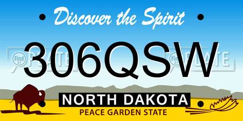 306QSW North Dakota License Plate