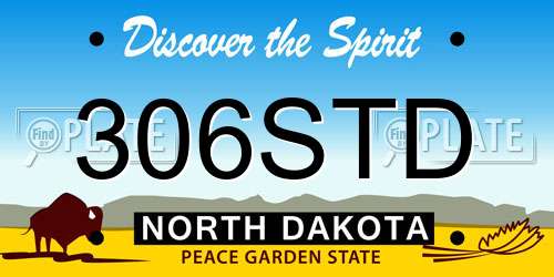 306STD North Dakota License Plate