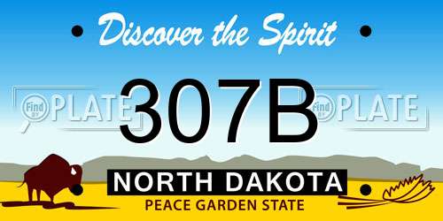 307B North Dakota License Plate