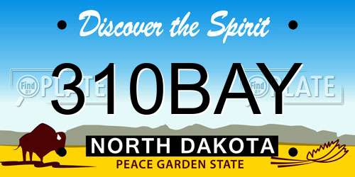 310BAY North Dakota License Plate