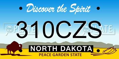 310CZS North Dakota License Plate