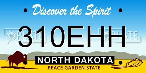 310EHH North Dakota License Plate