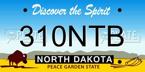 310NTB North Dakota License Plate