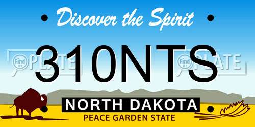 310NTS North Dakota License Plate
