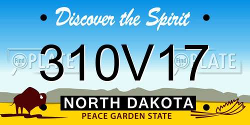 310V17 North Dakota License Plate