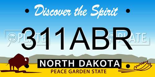 311ABR North Dakota License Plate
