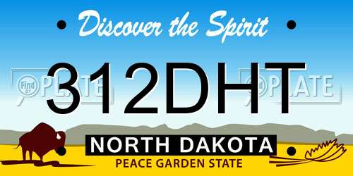 312DHT North Dakota License Plate