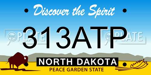 313ATP North Dakota License Plate