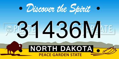 31436M North Dakota License Plate