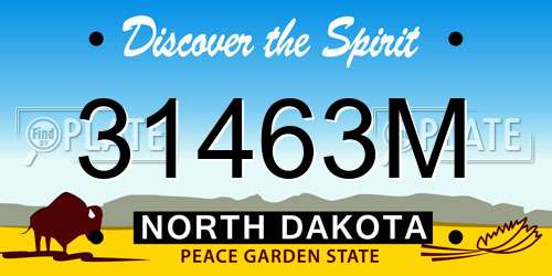 31463M North Dakota License Plate