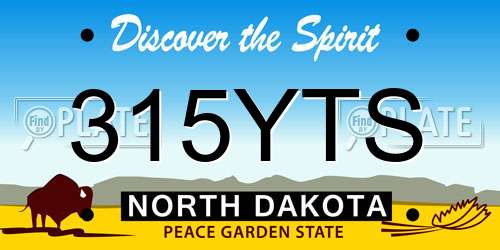 315YTS North Dakota License Plate