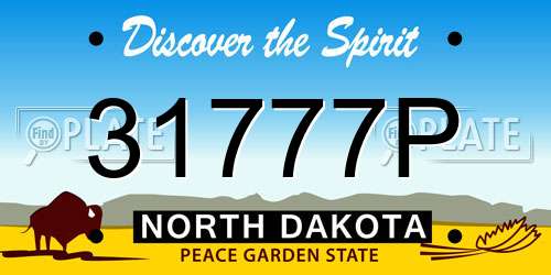 31777P North Dakota License Plate