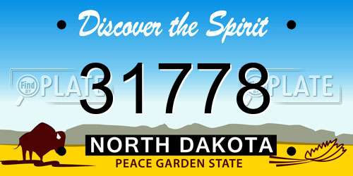 31778 North Dakota License Plate