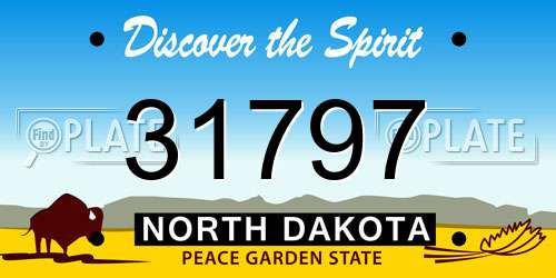 31797 North Dakota License Plate