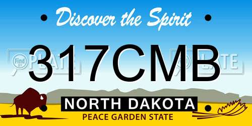 317CMB North Dakota License Plate
