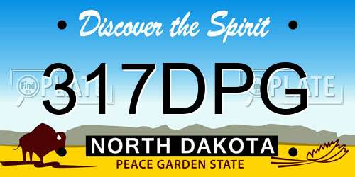 317DPG North Dakota License Plate