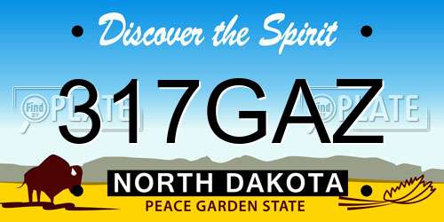 317GAZ North Dakota License Plate