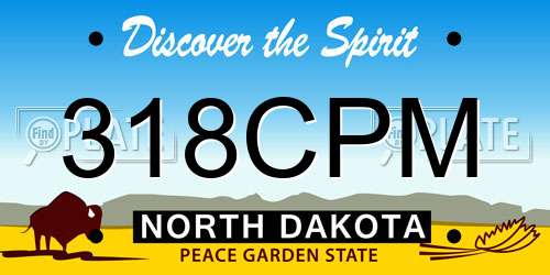 318CPM North Dakota License Plate