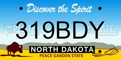 319BDY North Dakota License Plate
