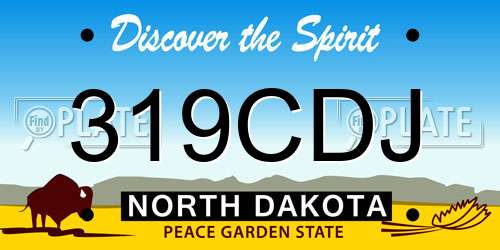 319CDJ North Dakota License Plate