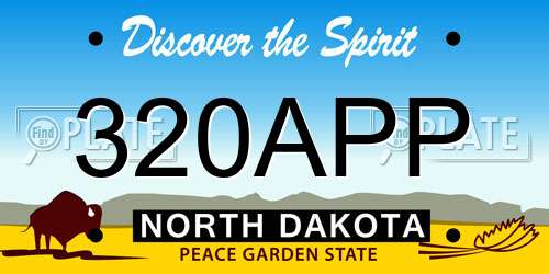 320APP North Dakota License Plate