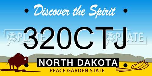 320CTJ North Dakota License Plate