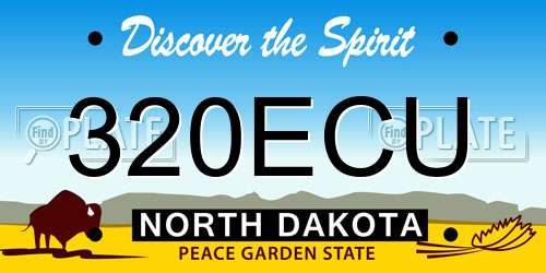 320ECU North Dakota License Plate