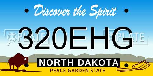 320EHG North Dakota License Plate