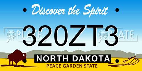 320ZT3 North Dakota License Plate