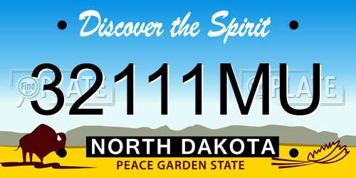 32111MU North Dakota License Plate
