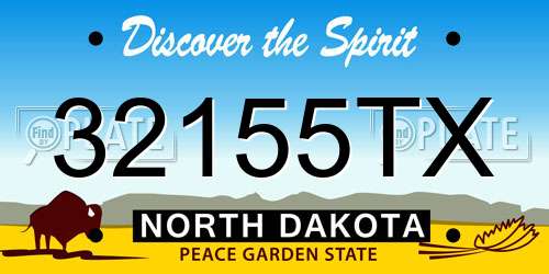 32155TX North Dakota License Plate