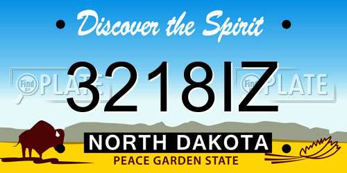 3218IZ North Dakota License Plate