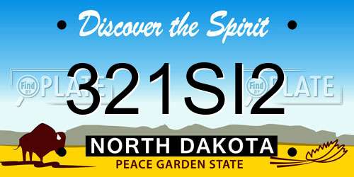 321SI2 North Dakota License Plate