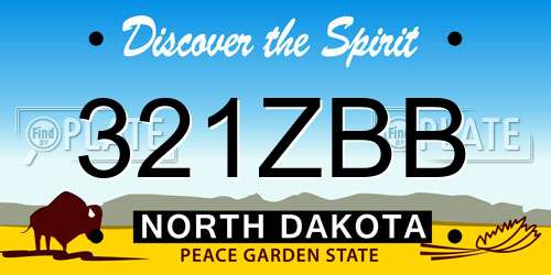 321ZBB North Dakota License Plate