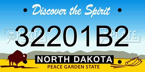 32201B2 North Dakota License Plate