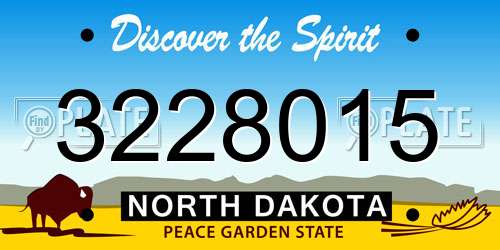 3228015 North Dakota License Plate