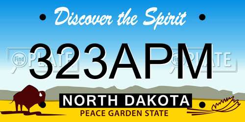 323APM North Dakota License Plate