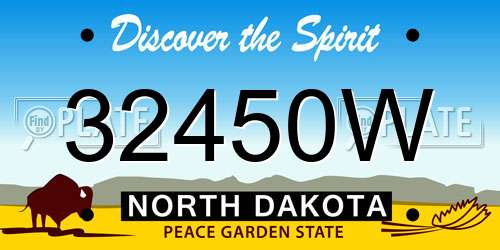 32450W North Dakota License Plate