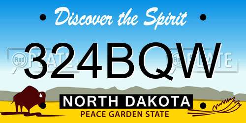 324BQW North Dakota License Plate