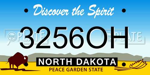 3256OH North Dakota License Plate