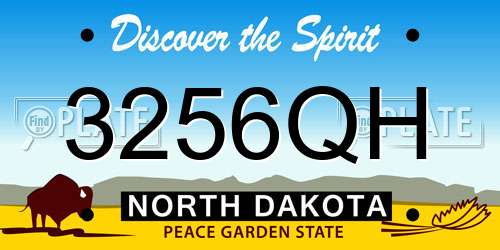 3256QH North Dakota License Plate