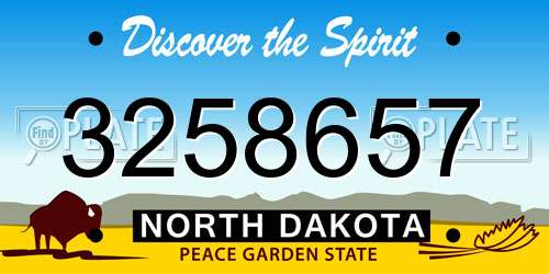 3258657 North Dakota License Plate