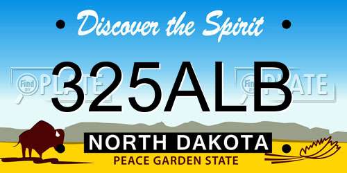 325ALB North Dakota License Plate
