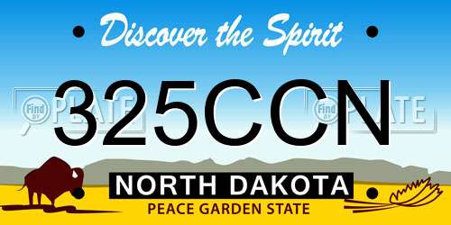 325CCN North Dakota License Plate