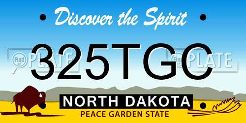325TGC North Dakota License Plate