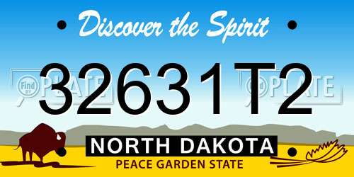 32631T2 North Dakota License Plate