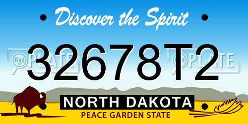 32678T2 North Dakota License Plate