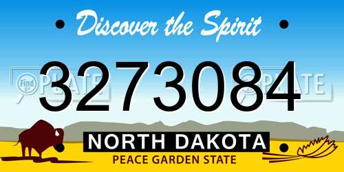 3273084 North Dakota License Plate